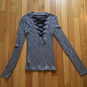 Lace Up Long Sleeve 🖤